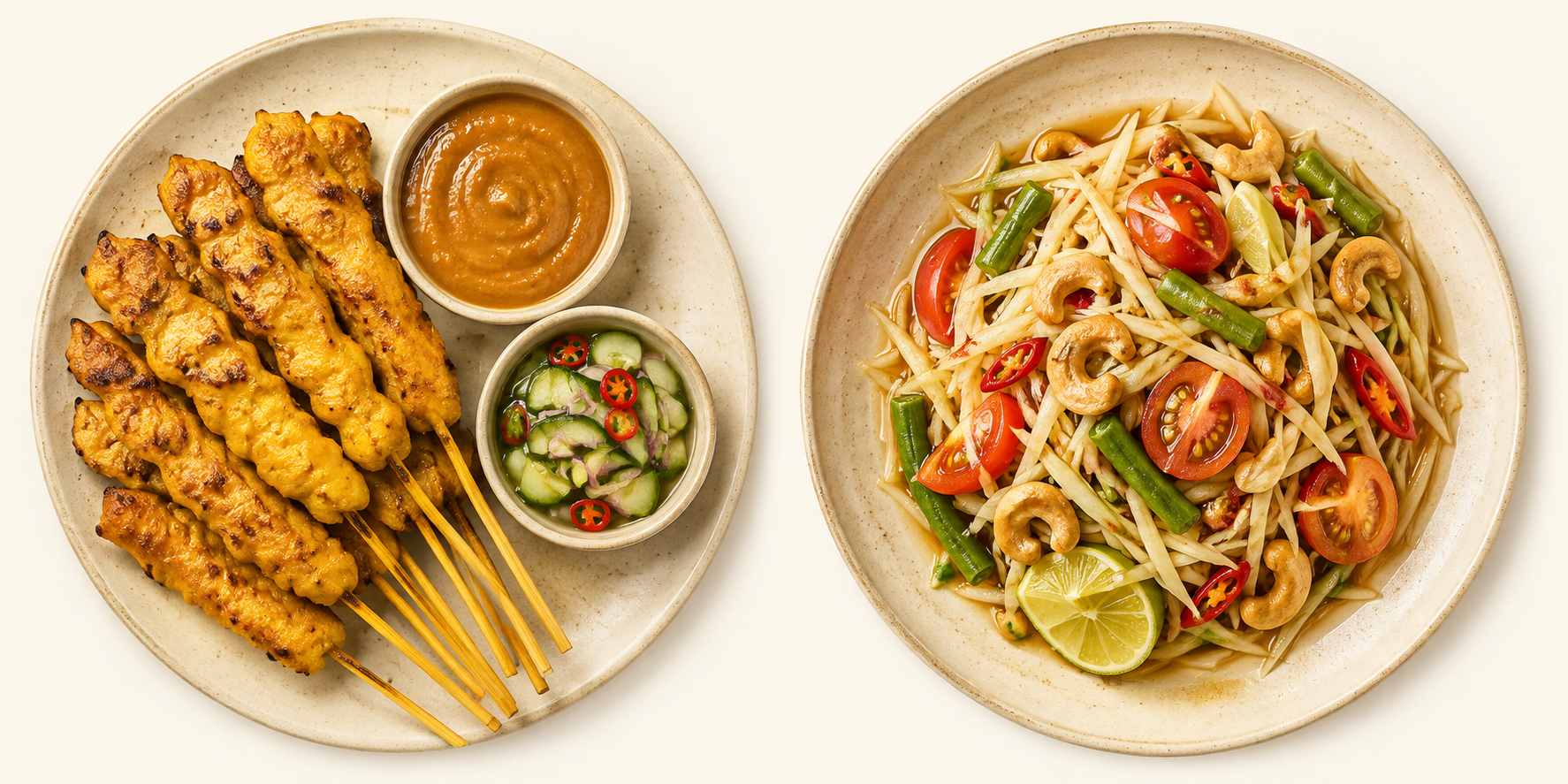 Chicken satay with peanut sauce